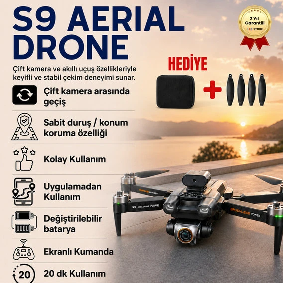 S9 4K Kamera Drone Uzaktan Kumandalı Mini Quadcopter Çocuklar İçin Uygun Katlanabilir RC Drone ürün görseli 1