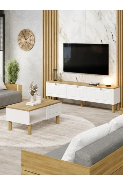 KuzeyLife Venaset Tv Ünitesi ve Orta Sehpa Membran Kapak ürün görseli 1