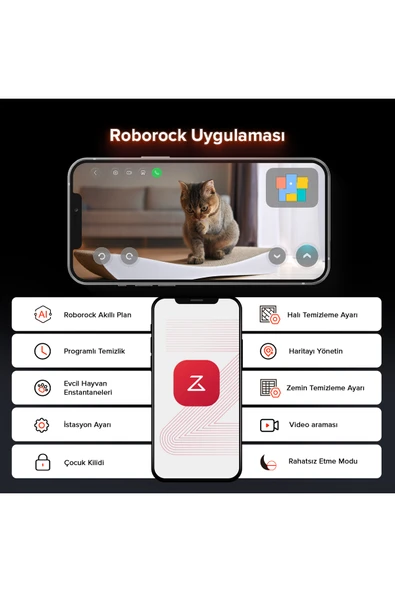 Roborock Saros 10R Smart Robot Vacuum Cleaner Black - Resim 8