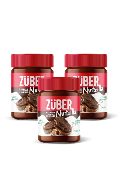 Züber Nutzilla Kakaolu Fındık Kreması 315 gr 3'lü Fiyatları