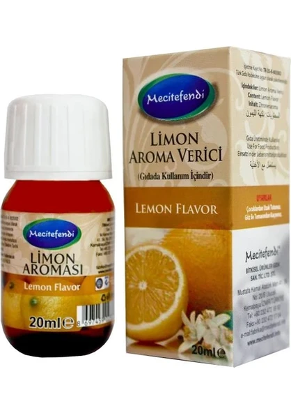 MECİTEFENDİ LİMON AROMASI 20ML ürün görseli 1