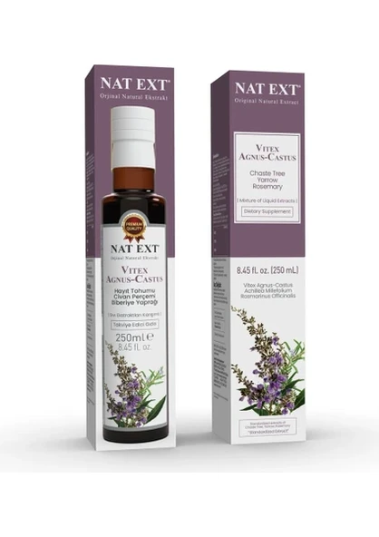 NAT-EXT VİTEX AGNUS-CASTUS (HAYIT TOHUMU, CİVAN PERÇEMİ) SIVI EKSTRAKTI 250 ML ürün görseli 1