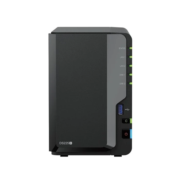 SYNOLOGY DS225 PLUS CELERON QC- 2GB RAM- 2-diskli Nas Server (Disksiz) ürün görseli 1