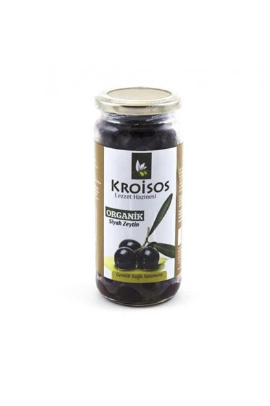 Kroisos Organik Siyah Zeytin Gemlik Yağlı Salamura 310 g ürün görseli 1