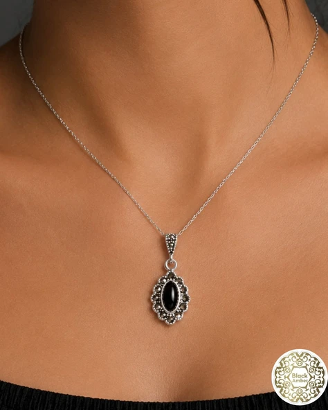 oltutaşı mini badem gümüş kolye sk00019 - Resim 3
