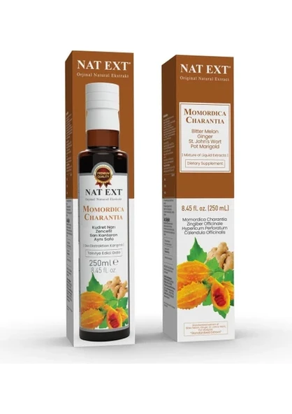 NAT-EXT MOMORDİCA CHARANTİA (KUDRET NARI,ZENCEFİL,SARI KANTARON) SIVI EKSTRAKTI 250 ML ürün görseli 1