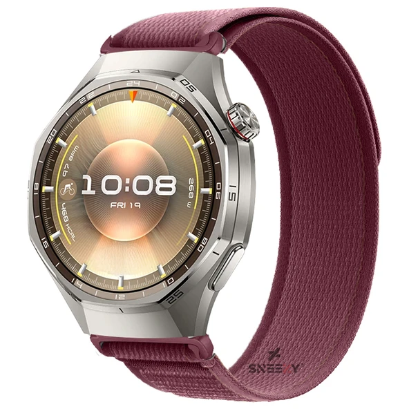 Huawei Watch GT6 Pro 46mm Uyumlu Kordon Trail Loop Yumuşak Kumaş Kordon  Kırmızı ürün görseli 1