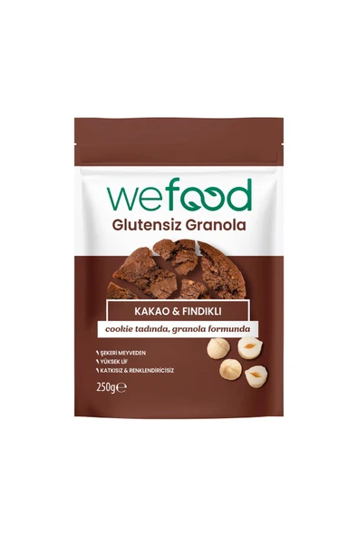 Wefood Glutensiz Granola Kakao & Fındıklı 250 gr ürün görseli 1