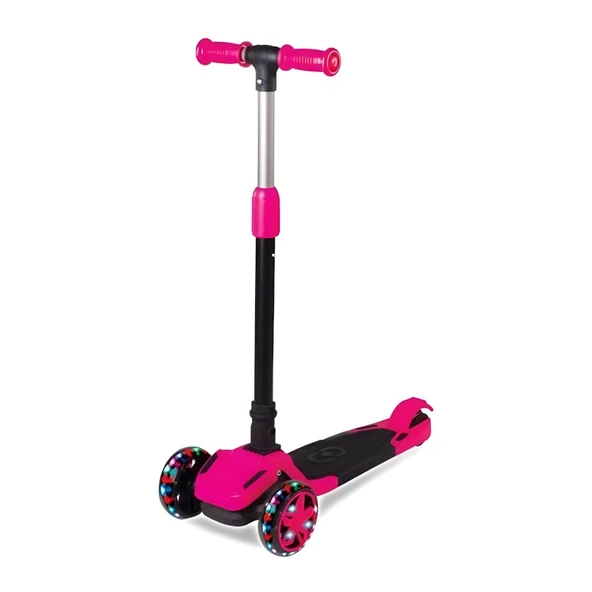 Cool Wheels Tulpar Pembe Işıklı 3 Tekerlekli Çocuk Scooter ürün görseli 1