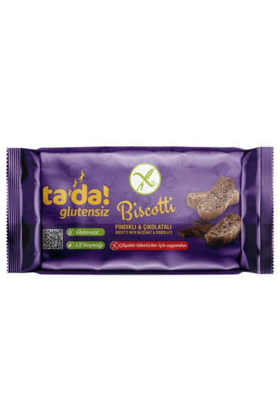 Tada Glutensiz Fındıklı ve Çikolatalı Biscotti 110 gr ürün görseli 1