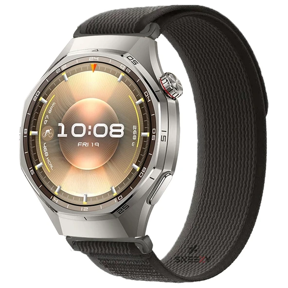 Huawei Watch GT6 Pro 46mm Uyumlu Kordon Trail Loop Yumuşak Kumaş Kordon  Siyah ürün görseli 1
