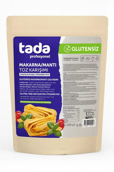 Tada Profesyonel Glutensiz Makarna / Mantı Toz Karışımı 1 kg ürün görseli 1