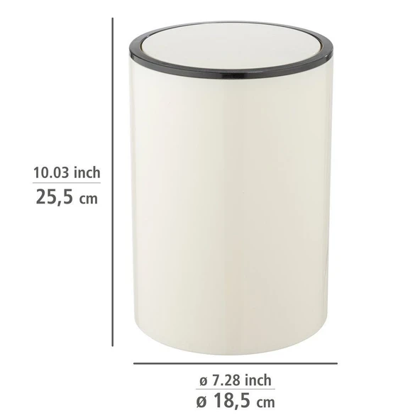 Kırık Beyaz, Çöp Kovası 5 Litre - İnca Model - Resim 5