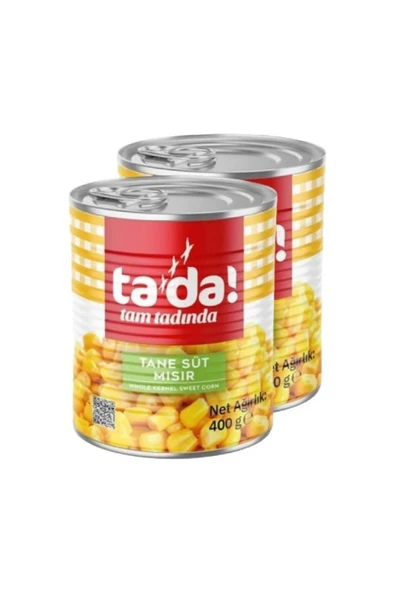 Tada Haşlanmış Tane Süt Mısır Konservesi 400 Gr (2 Adet) ürün görseli 1