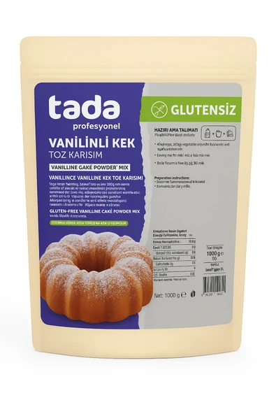 Tada Profesyonel Glutensiz Vanilinli Kek Karışımı 1 kg ürün görseli 1
