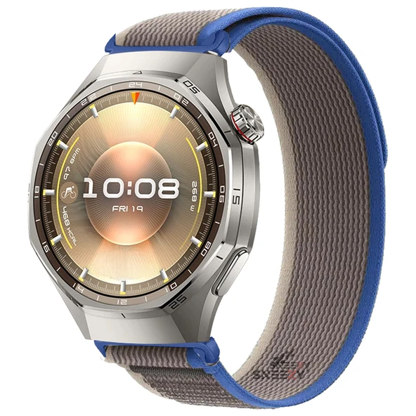 Huawei Watch GT6 Pro 46mm Uyumlu Kordon Trail Loop Yumuşak Kumaş Kordon  Mavi ürün görseli 1
