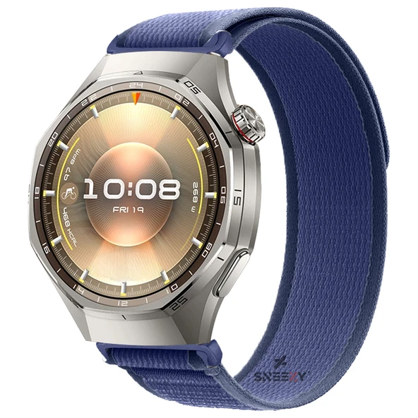 Huawei Watch GT6 Pro 46mm Uyumlu Kordon Trail Loop Yumuşak Kumaş Kordon  Lacivert ürün görseli 1