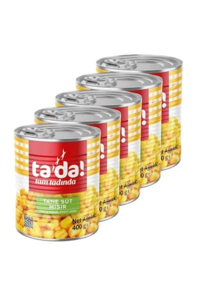 Tada Haşlanmış Tane Süt Mısır Konservesi 400 Gr (5 Adet) ürün görseli 1