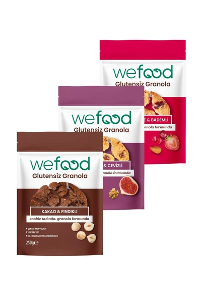 Wefood Glutensiz Granola Deneme Paketi 250 g x3 Adet ürün görseli 1