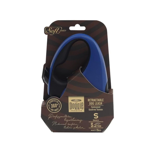 Doggie Otomatik Uzatma Tasması Soft Seri Royalmavi 15Kg/5Mt ürün görseli 1