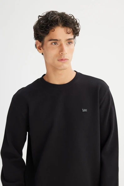 Erkek Baskılı Sweatshirt Siyah Siyah S - Resim 5