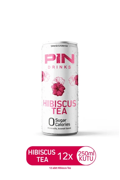 Pin Hibiskus Çayı - Şekersiz & Kalorisiz 250 ml X 12 Adet ürün görseli 1
