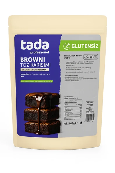 Tada Profesyonel Glutensiz Browni Karışımı 1 kg ürün görseli 1