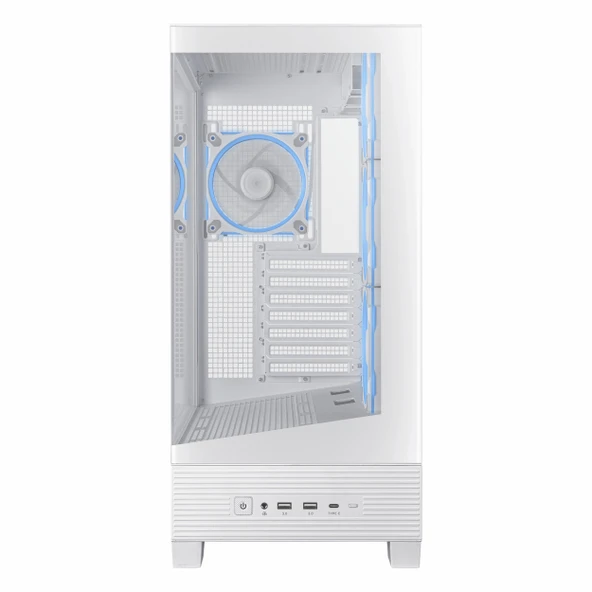 Asus A31 Plus USB 3.2 ARGB ATX Mid Tower Beyaz Kasa - Resim 2