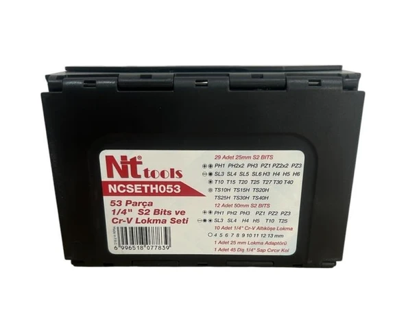 Nttools Bist Uç Ve Lokma Seti 1/4" 53 Parça - Resim 3