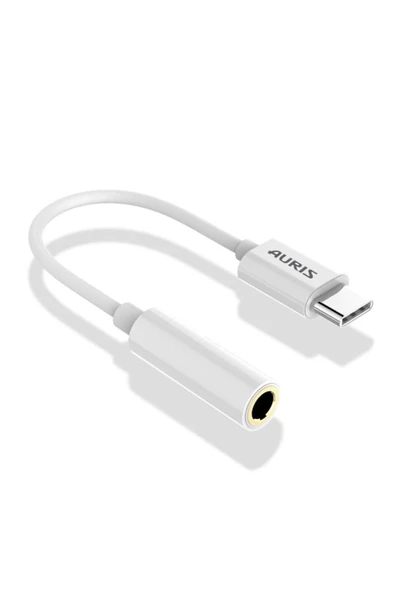Auris Type-c To 3.5mm Audio Aux Jack Çevirici Adaptör Beyaz ürün görseli 1