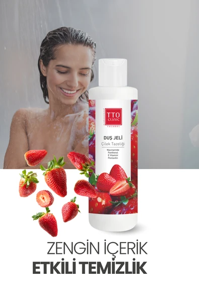 Tto Clinic Duş Jeli Çilek Tazeliği 500ml - Resim 2