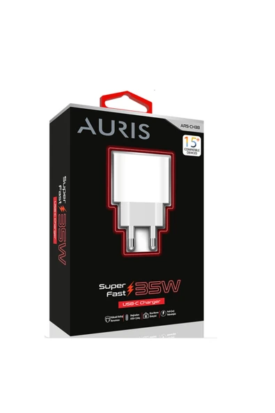 güvenlisepet Auris 35 Watt Yüksek Hızlı PD Şarj Adaptörü İphone USB C /Type C Şarj Başlığı Kafası Android +Apple ürün görseli 1