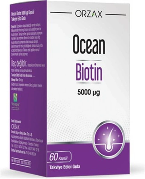 Ocean Biotin 500 uq 60 Kapsül ürün görseli 1