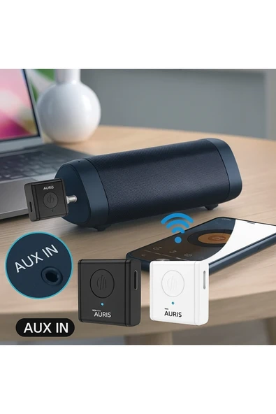 Auris TeknocepX - Lucax Kablosuz Samsung lg Iphone Bluetooth Aux Araç kiti Siyah ve Beyaz ürün görseli 1