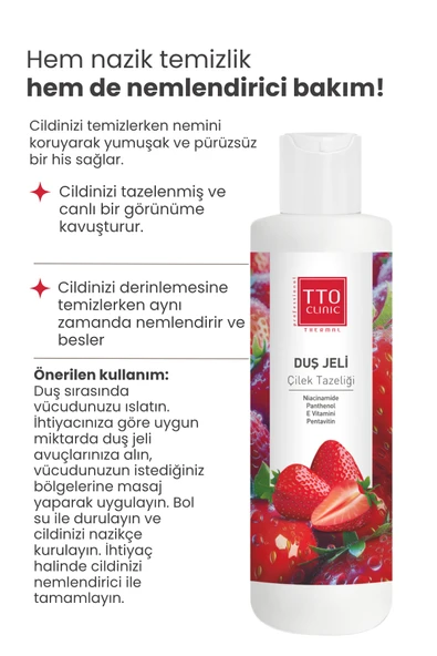 Tto Clinic Duş Jeli Çilek Tazeliği 500ml - Resim 4