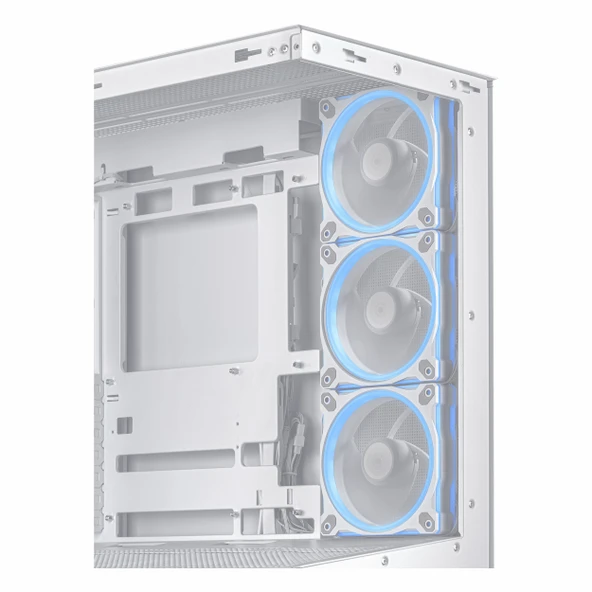 Asus A31 Plus USB 3.2 ARGB ATX Mid Tower Beyaz Kasa - Resim 5