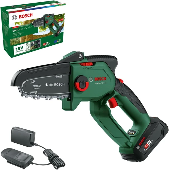 Bosch Easychain 18V-15-7 Tek Akülü 2.5 Ah Zincirli Budama Makinası - 06008B8900 ürün görseli 1