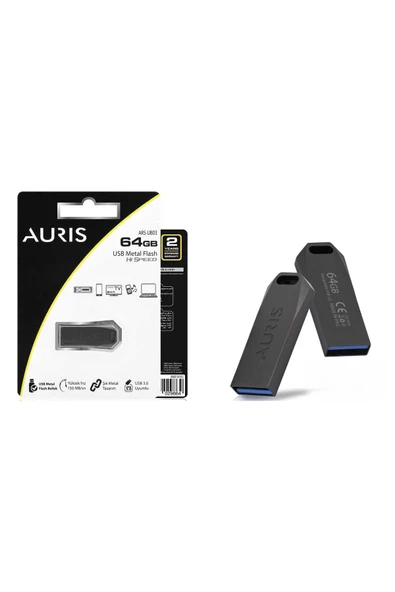 Auris 64GB USB 3.0 METAL YÜKSEK HIZLI 150MB/sn FLASH BELLEK 64GB ürün görseli 1