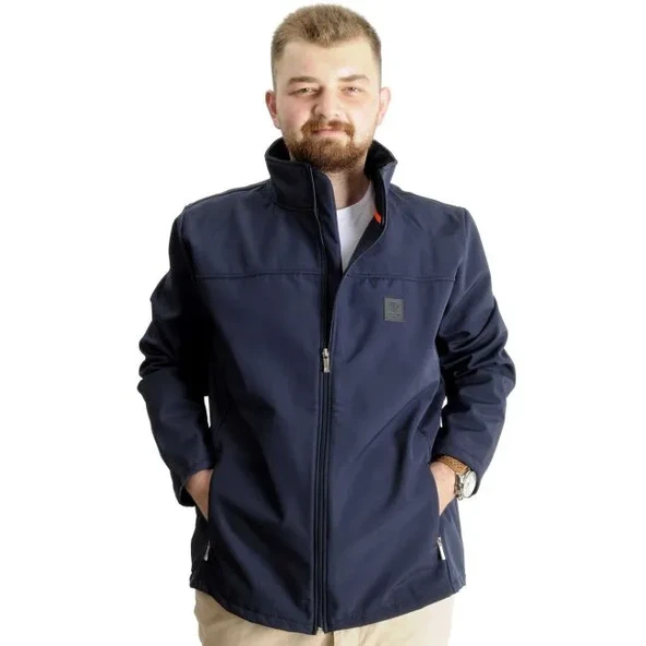 Büyük Beden Erkek Mont  Waterproof 21232 Lacivert ürün görseli 1