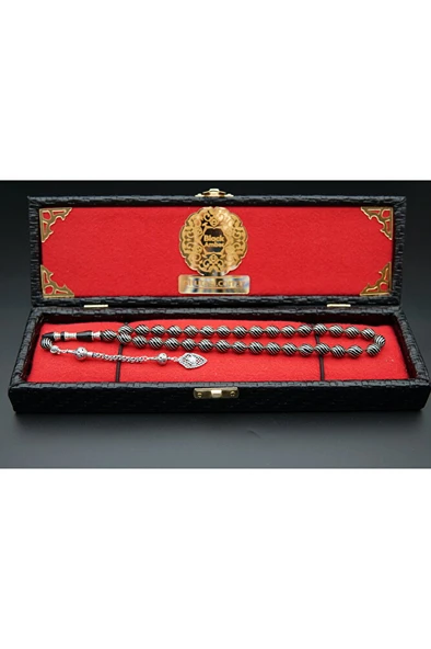 10'lu badem kesim çeşmi işleme oltu taşı tesbih st000146 ürün görseli 1