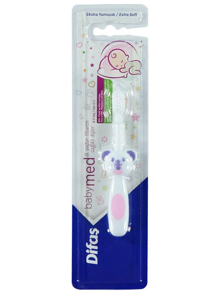 Difaş Diş Fırçası Babymed Extre Yumuşak 0-3 Yaş Pembe ürün görseli 1