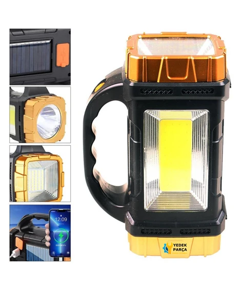 El Feneri Projektör Solar Şarjlı 25W Led+Smd+Cob GL-2289 ürün görseli 1