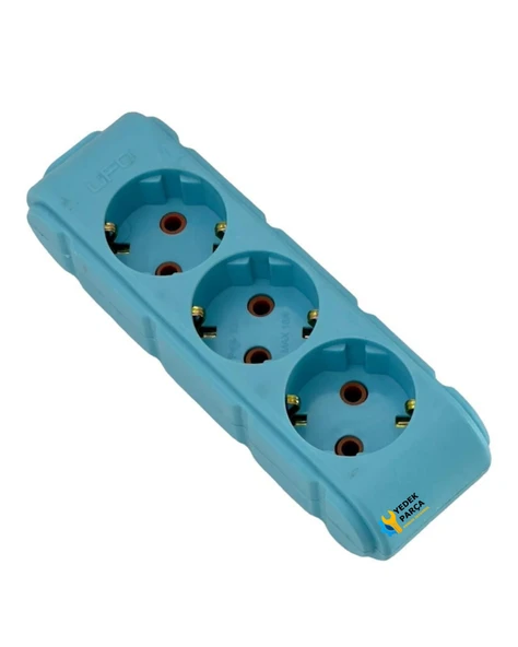 Ufo 3lü Grup Priz Kablosuz Priz Turkuaz ürün görseli 1