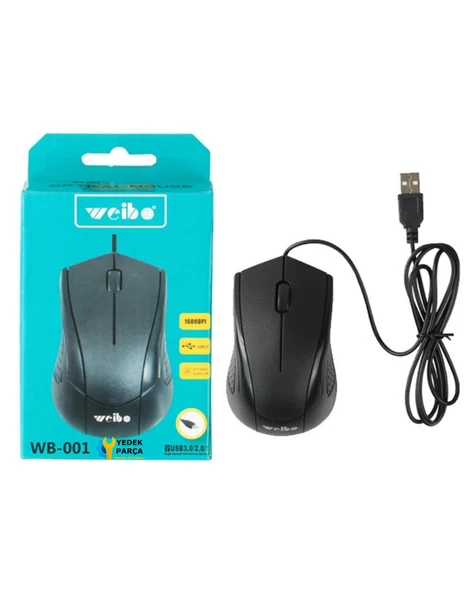 Weibo WB-001 Kablolu Mouse: Yüksek Hassasiyet ve Ergonomik Tasarım ürün görseli 1