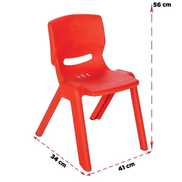 PİLSAN HAPPY SANDALYE 33 CM KIRMIZI ürün görseli 1