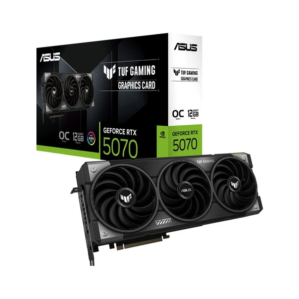 ASUS TUF-RTX5070-O12G-GAMING-NVIDIA-GEFORCE-RTX 5070-12GB GDDR7-192BIT--OC-2XHDMI-3XDP-RGB-DLSS4 Ekran Kartı ürün görseli 1
