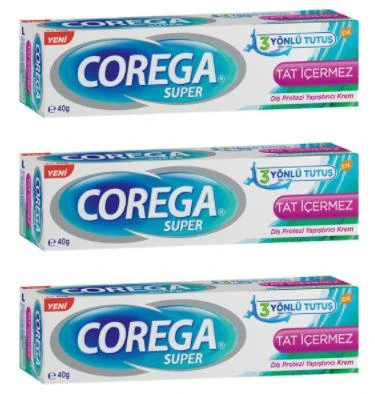 Corega Süper Diş Proztezi Yapıştırıcı Krem 40gr Tat İçermez | 3 Adet ürün görseli 1