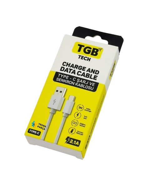 TGB Usb To Type C Şarj Kablosu (TGB-017) Type-C Şarj ve Senkron Kablosu ürün görseli 1