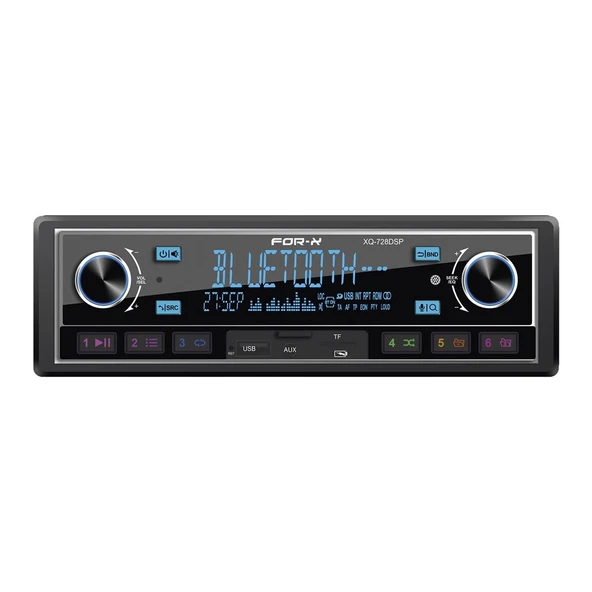 For-x XQ-728DSP Oto Teyp 4 Amfi Çıkışlı Profesyonel Ürün ürün görseli 1