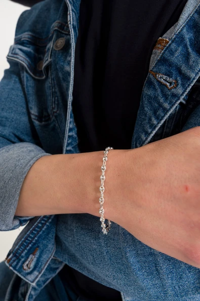 ANDA 925 Ayar Gümüş Unisex Gemici Bileklik 4.6 Mm ürün görseli 1